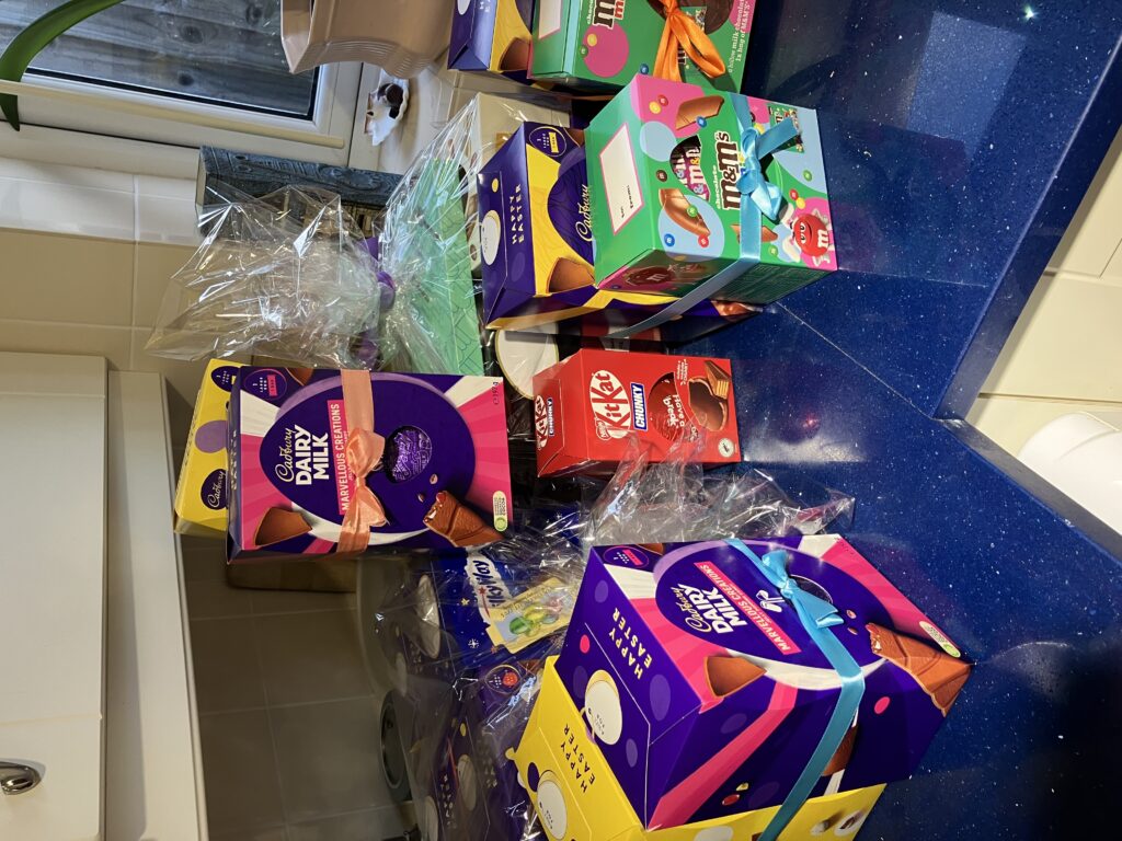 Various chocolate Easter eggs